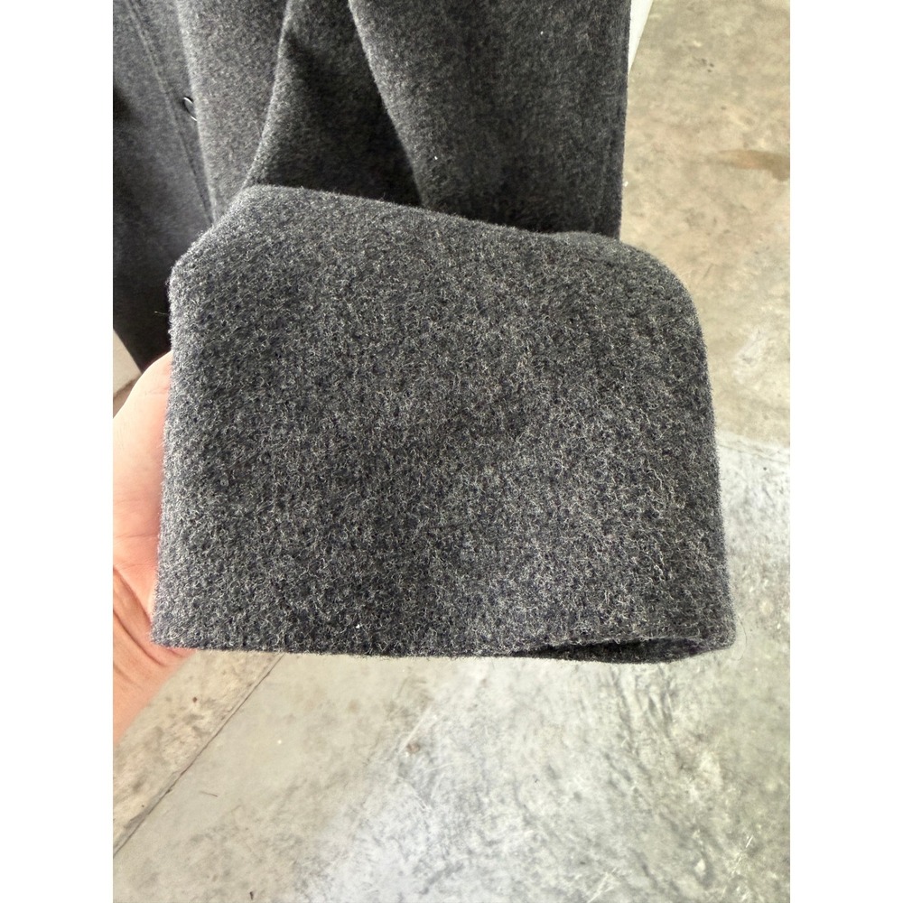 Vintage London Fog 100% Pure Wool Single-Breasted Overcoat 44 Reg Gray Longline - Picture 4 of 9